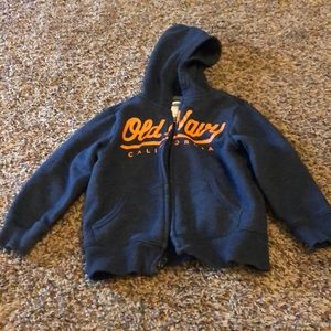 Toddler boys old navy zip up hooded sweatshirt